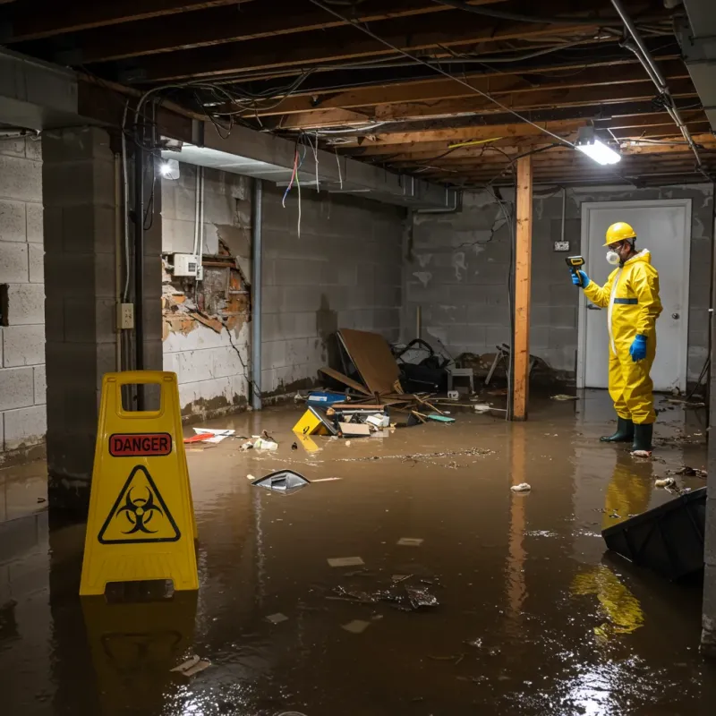 Flooded Basement Electrical Hazard in Indiana County, PA Property