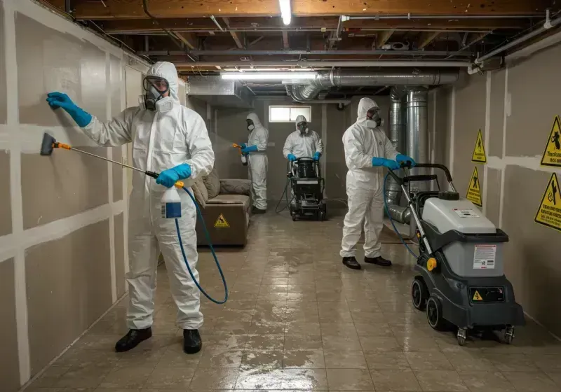 Basement Moisture Removal and Structural Drying process in Indiana County, PA